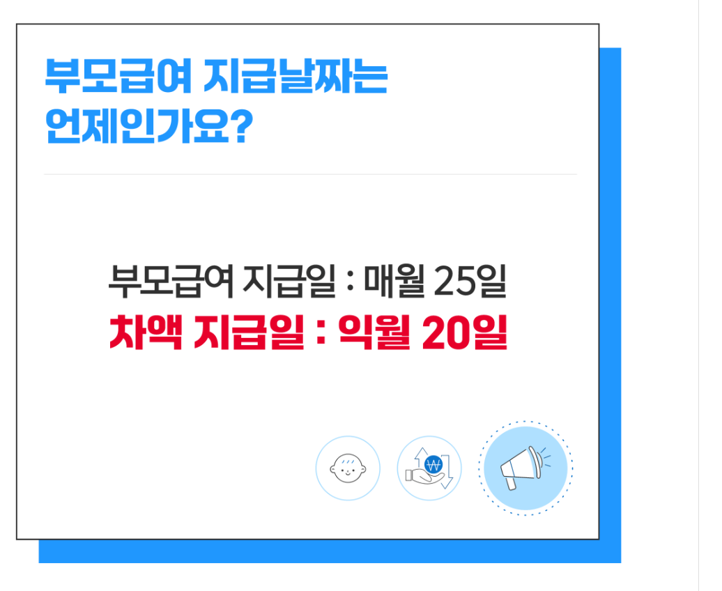 부모급여 지급날짜