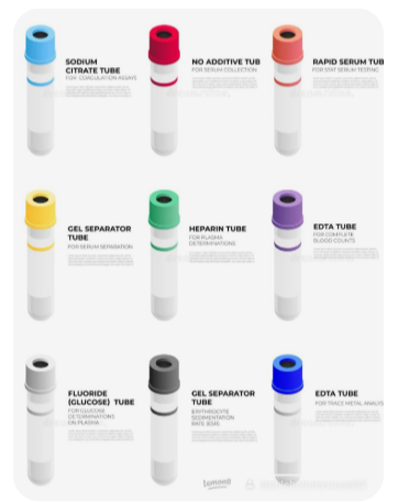 형액검사 검체용기 색상 구분