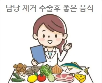 담낭 제거 수술후 좋은 음식