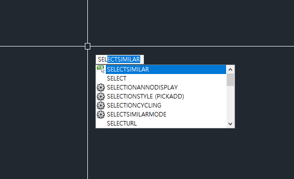 오토캐드 유사선택