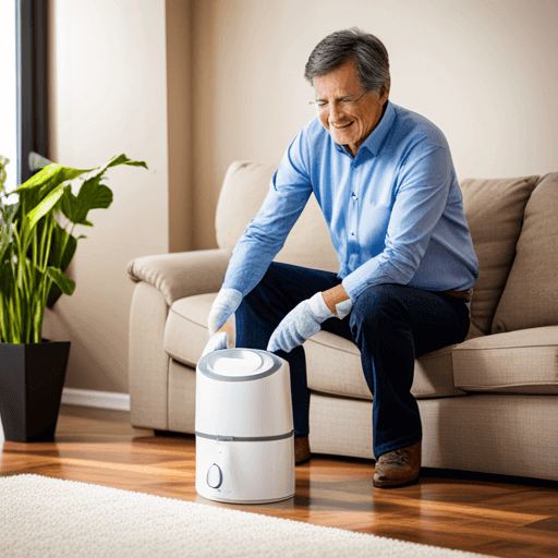 가습기 청소 모습