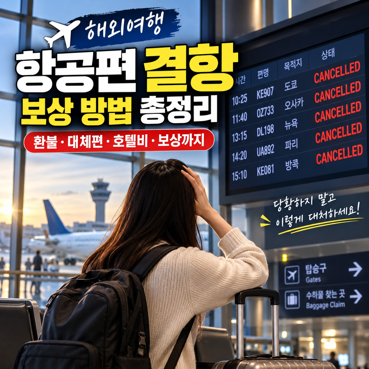 해외여행 항공편 결항