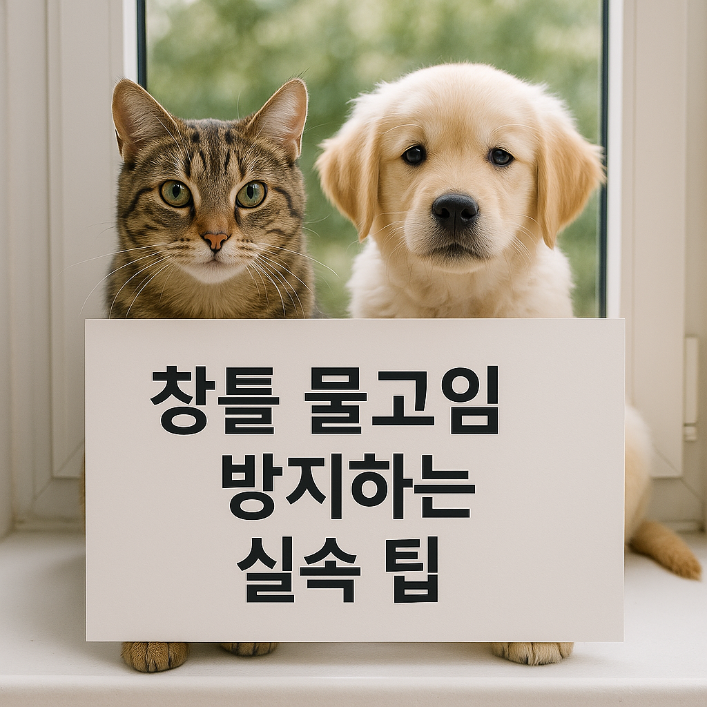 창틀 물고임 방지하는 실속 팁