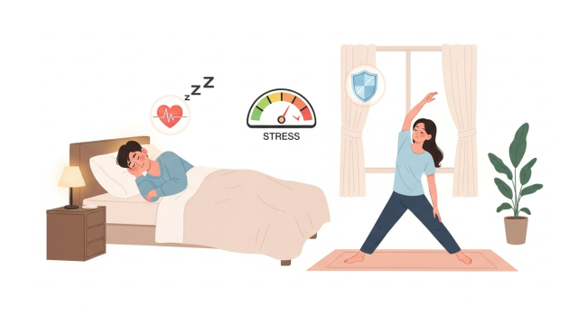 헤르페스 2형 증상 재발 감소를 위한 수면&middot;스트레스 관리 이미지