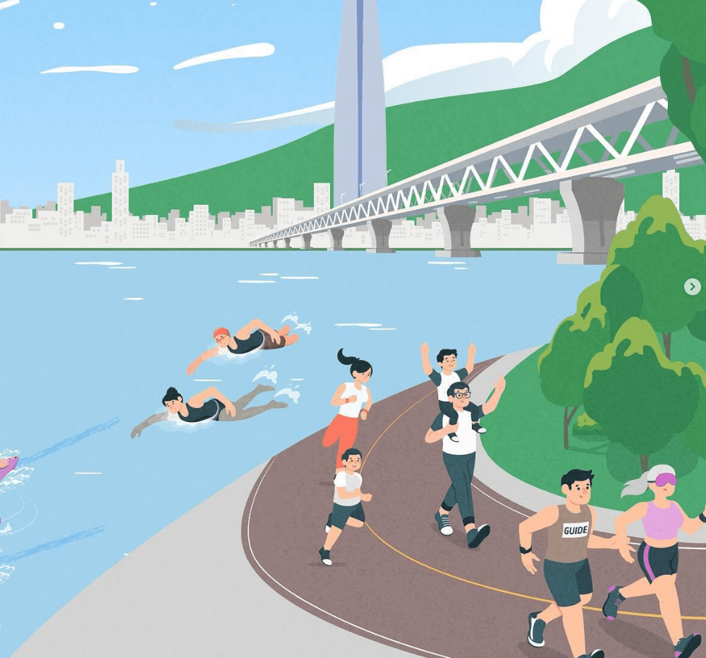 쉬엄쉬엄 한강 3종 축제 경기 코스