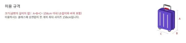 아시아나 캐리어 허용규정과 캐리어짐