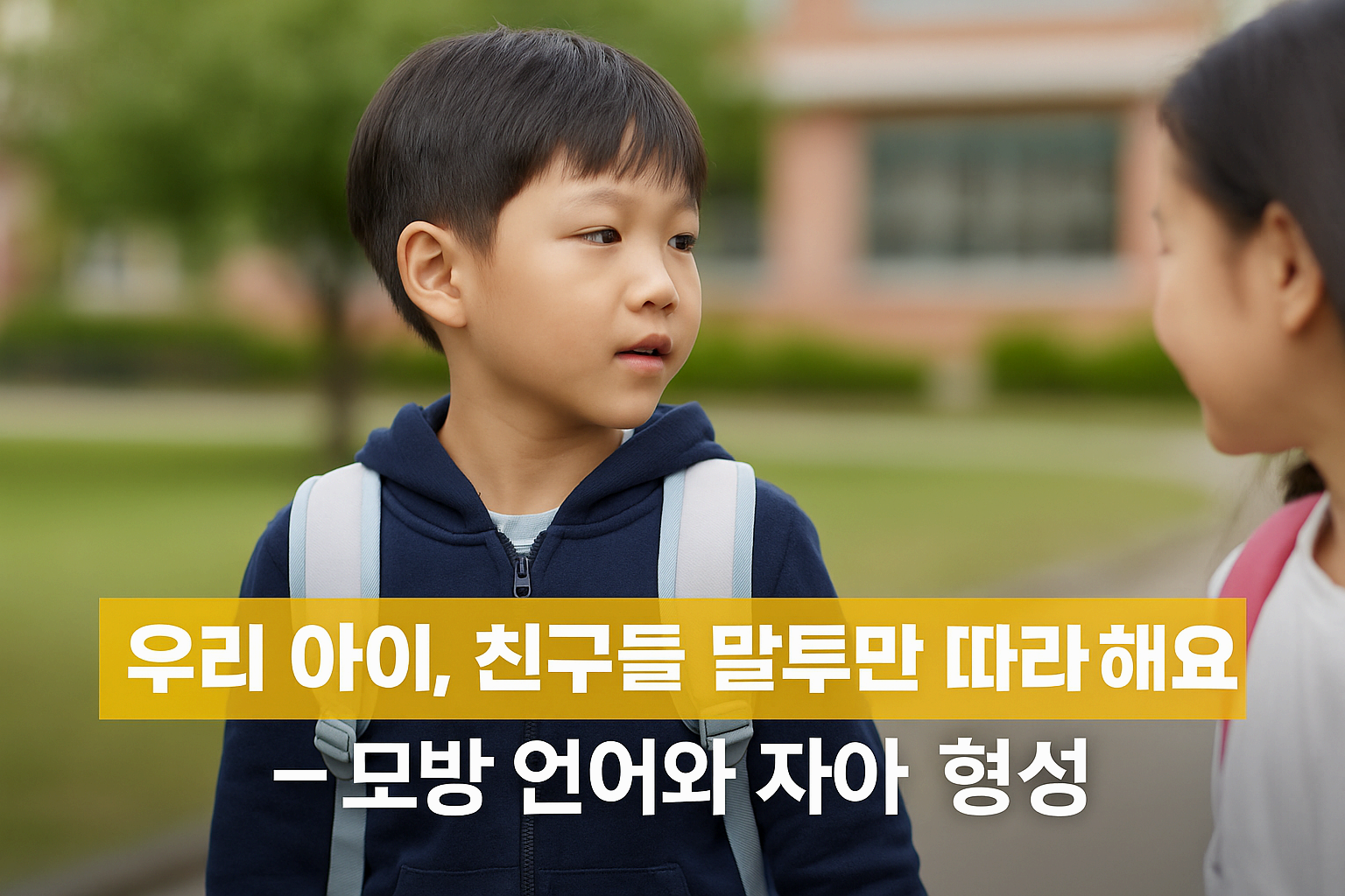 우리 아이, 친구들 말투만 따라 해요