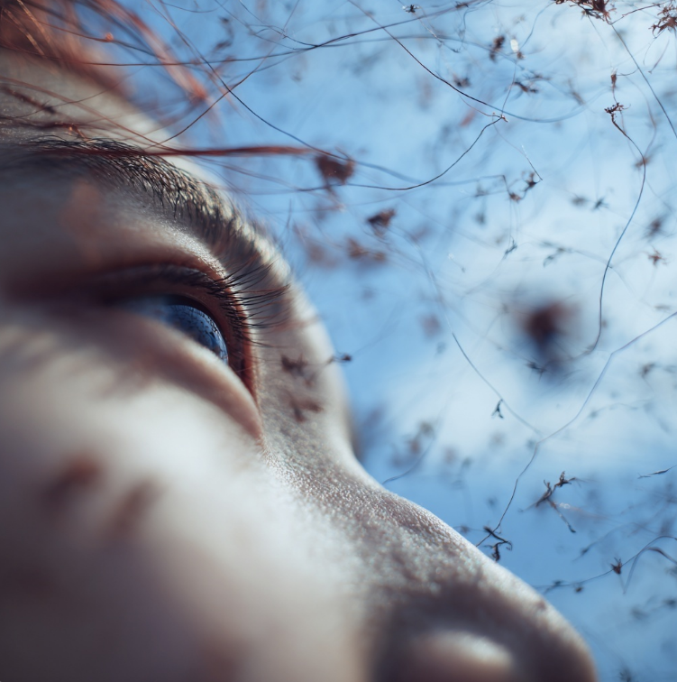 비문증으로 인해 보이는 시야를 표현한것