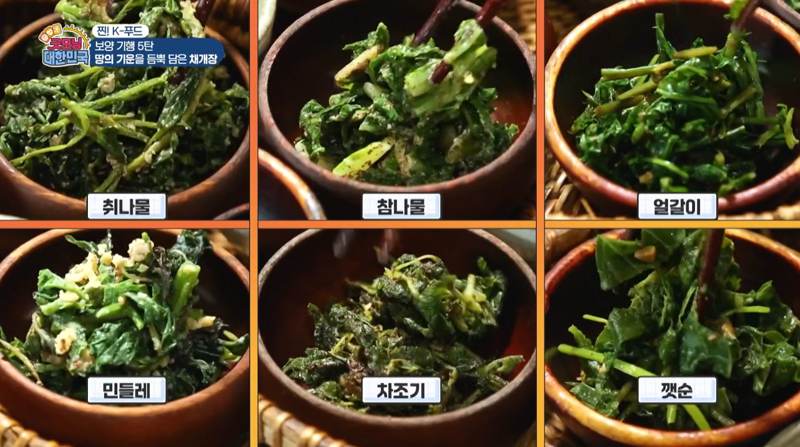 채개장밥상에 올라가는 나물