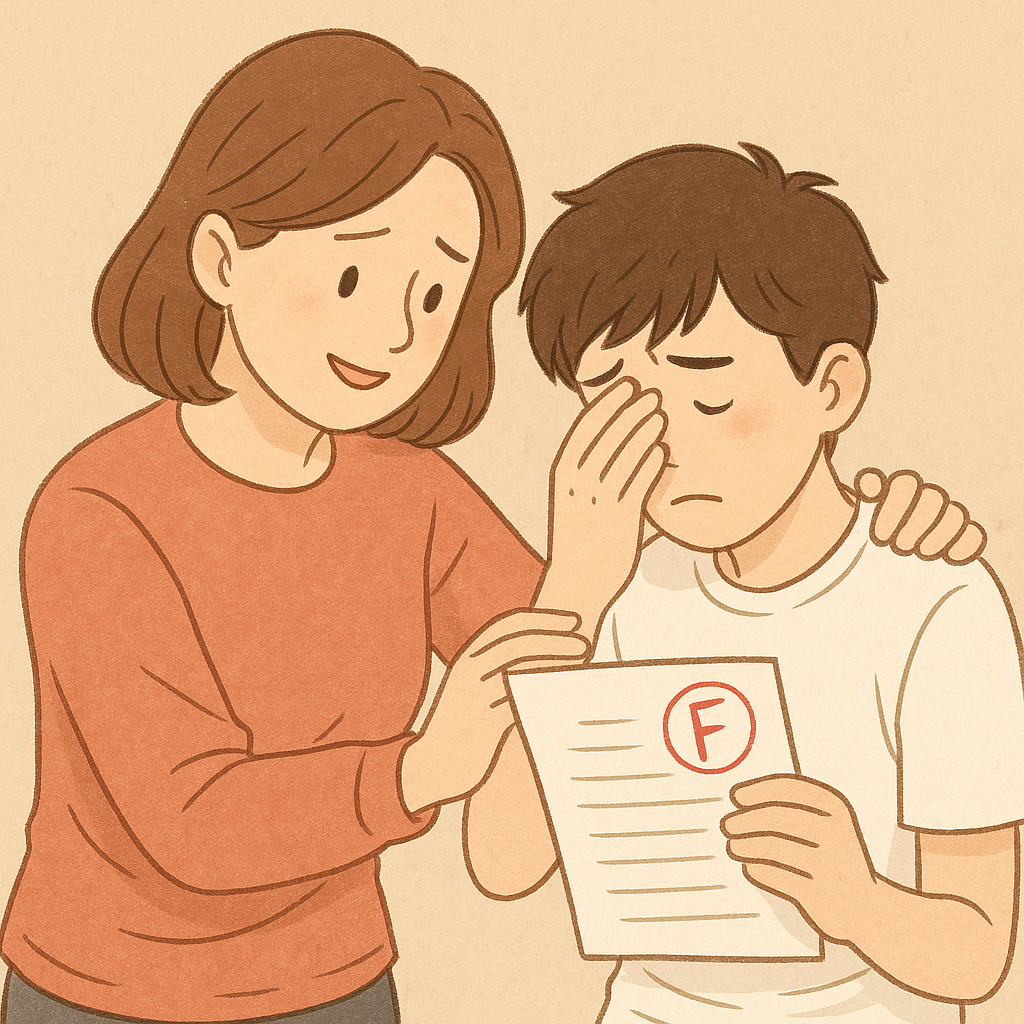 아이가 '시험을 못 봤을 때'