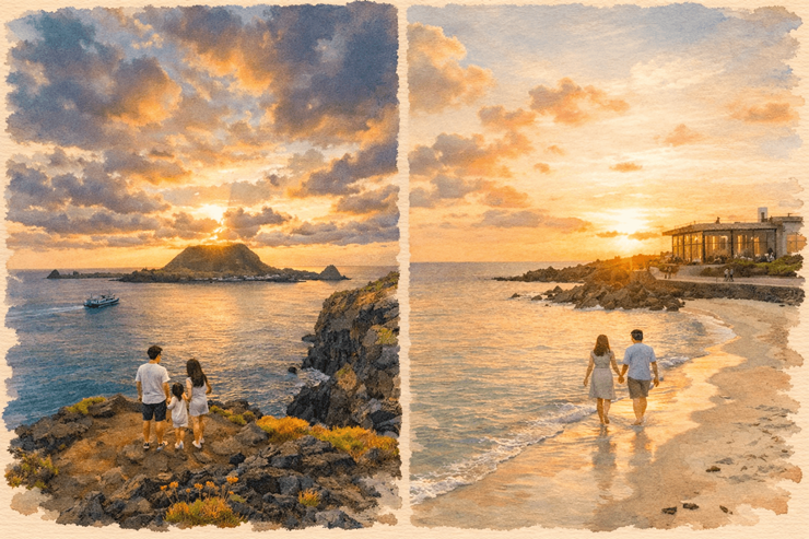 제주도_동쪽_서쪽_코스_비교_성산_우도_일출_협재_애월_노을