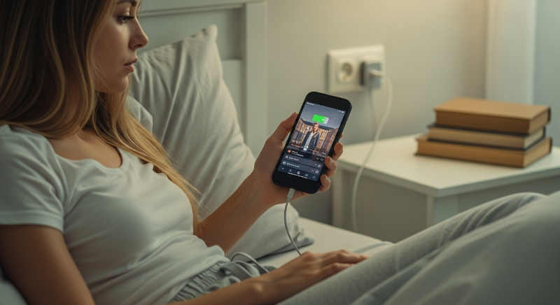 침대에 올려두고 동영상 보면서 충전하는 습관은 절대 금물