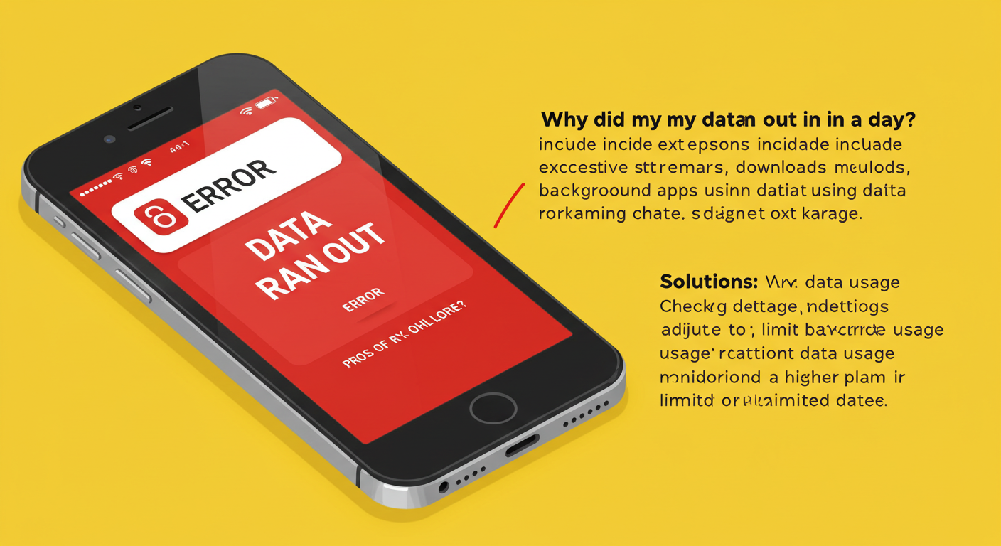 휴대폰 데이터가 하루 만에 바닥났다고? 이유와 해결 체크리스트