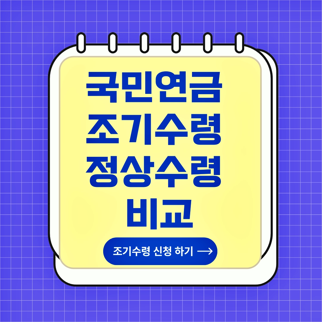 국민연금 노령연금 조기수령 정상수령 비교, 예상수령액 조회