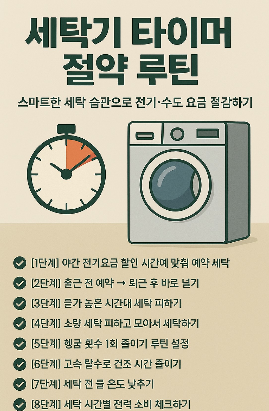 고정비 줄이는 세탁기 절약 설정법