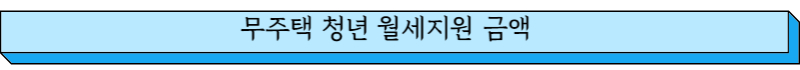 무주택 청년 월세지원 금액