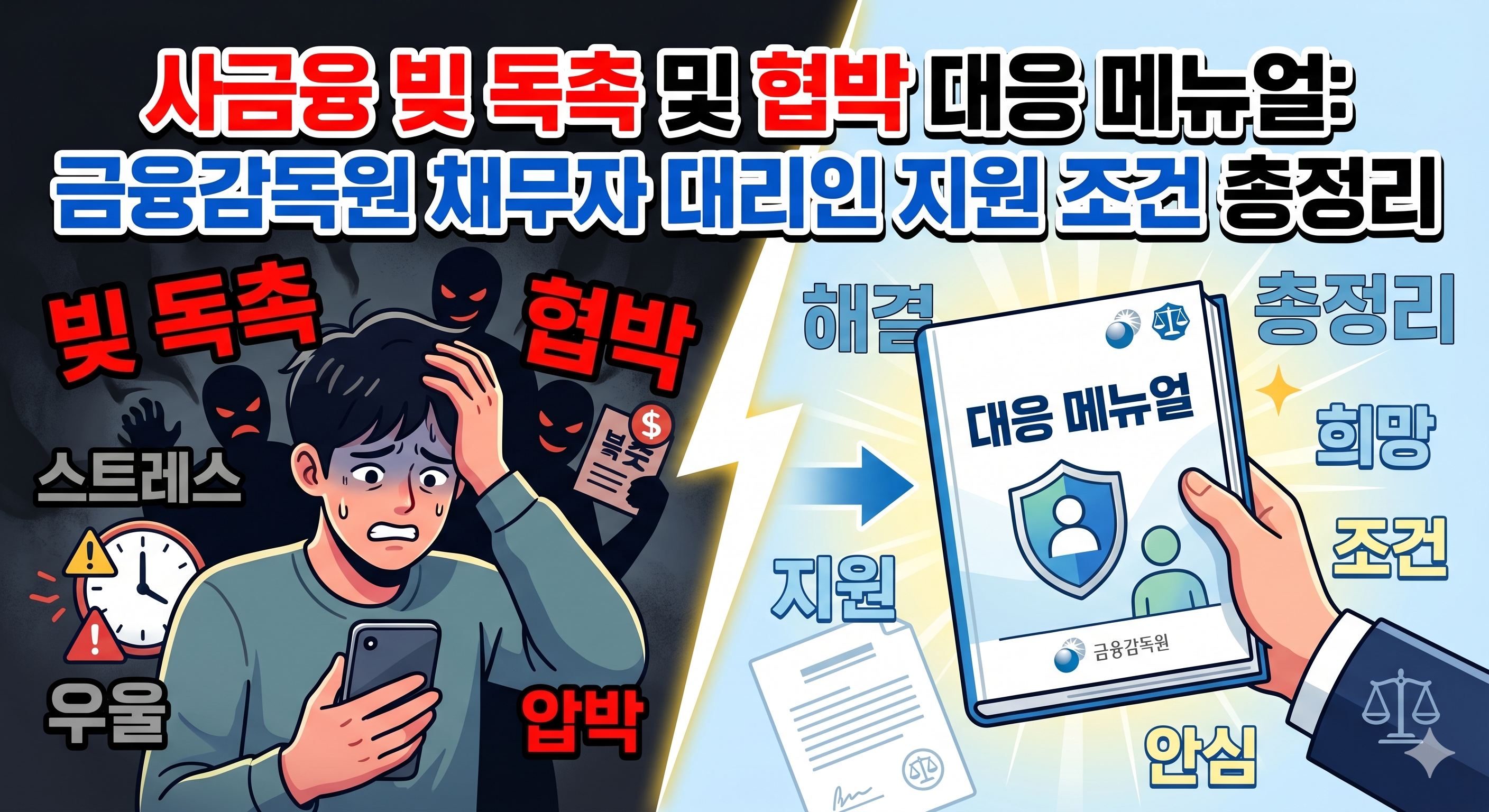 불법 대부업체 지인 추심 연락 차단 채무자대리인제도 무료 신청 방법
