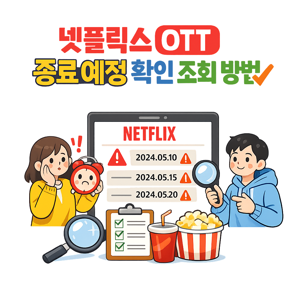 넷플릭스 티빙 웨이브 쿠팡플레이 왓챠 OTT 종료 예정 확인 조회 방법