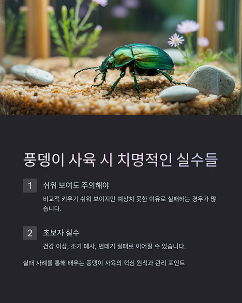풍뎅이 기르기 실패 사례에서 배우는 교훈