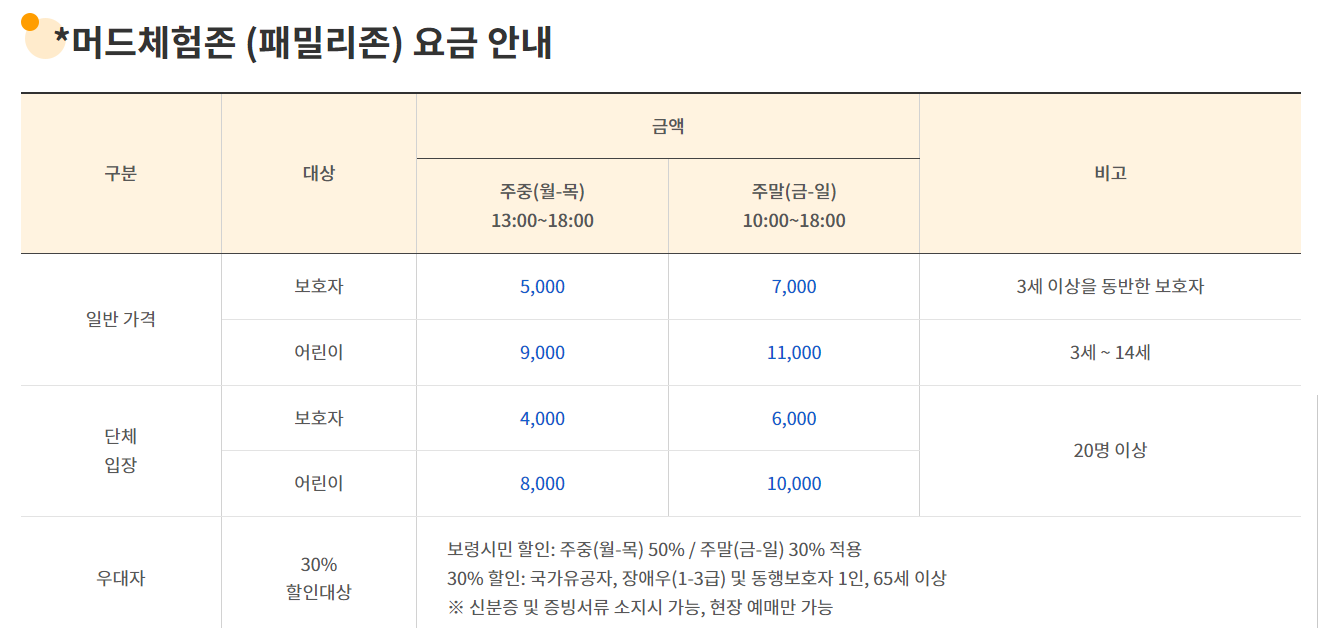 보령 머드축제 일정