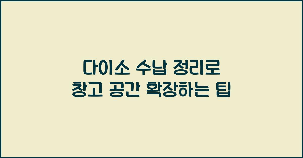 다이소 수납 정리