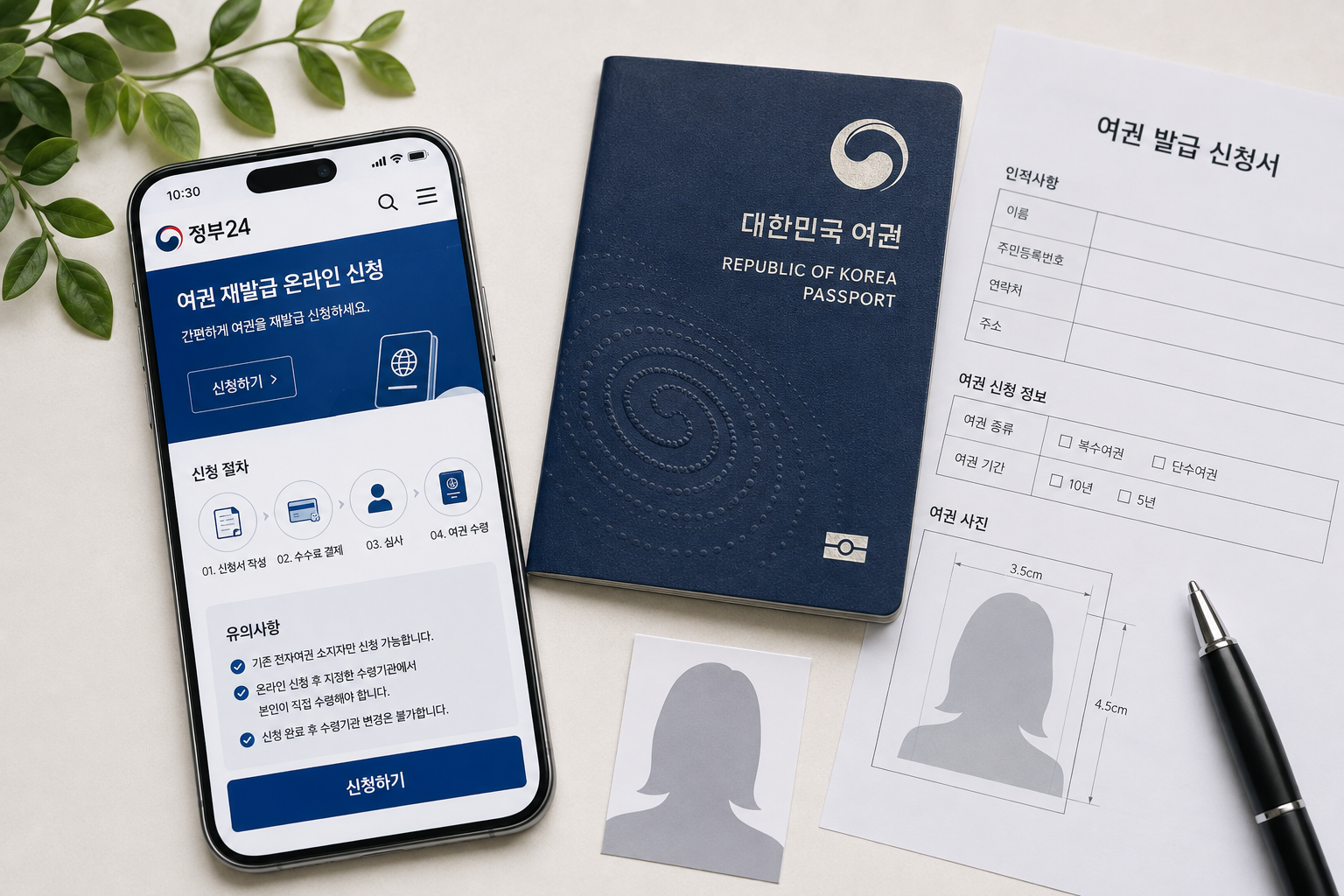 여권 재발급 온라인 신청 방법, 준비물, 사진, 규격. 수령방법 총정리