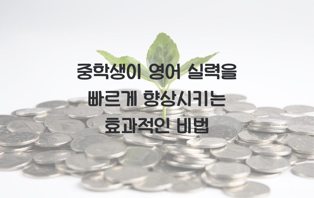 중학생이 영어 실력을 빠르게 향상시키는 방법