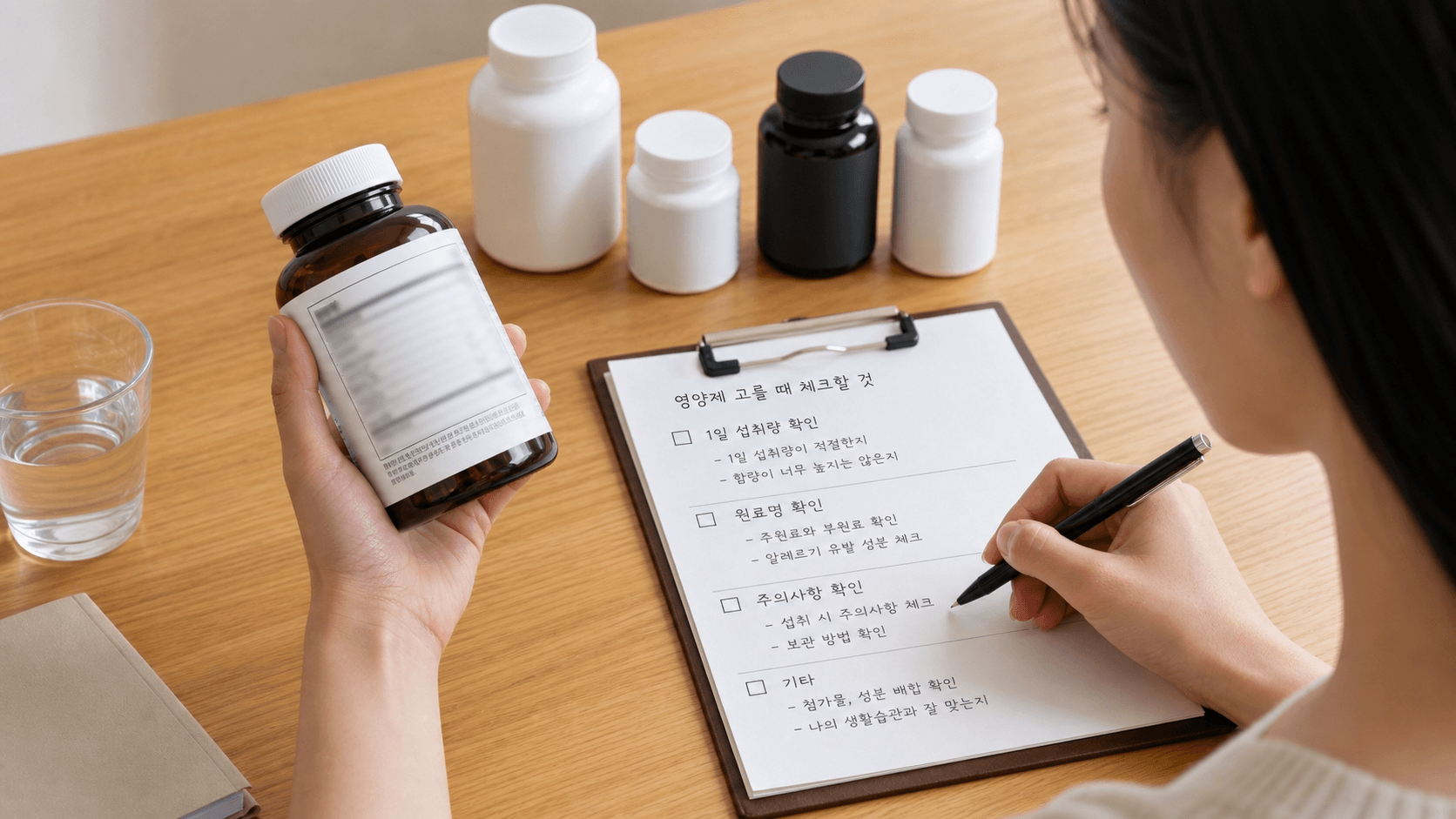 수용성 비타민 성분표 확인