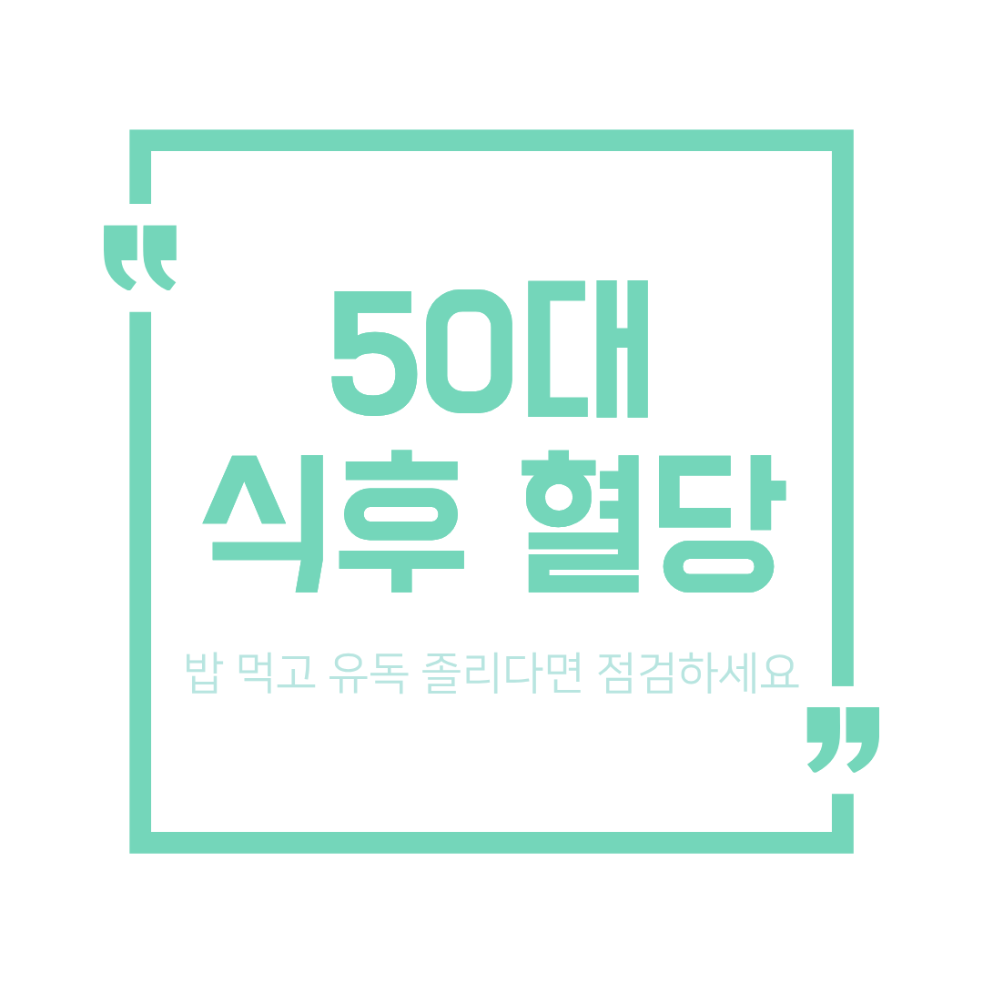 50대 식후 혈당이 급격히 오르는 이유와 생활 기준