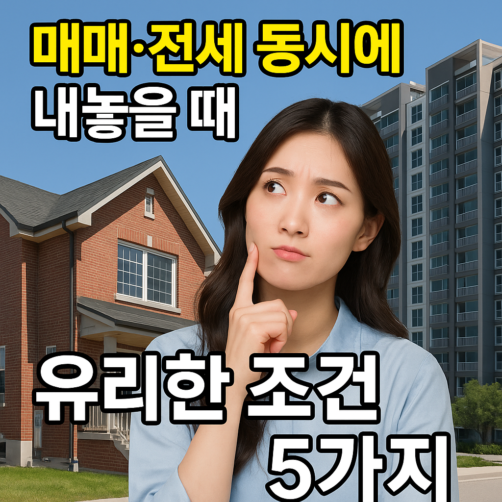 매매·전세 동시에 내놓을 때 유리한 조건 5가지 (실제 경험담 기반)