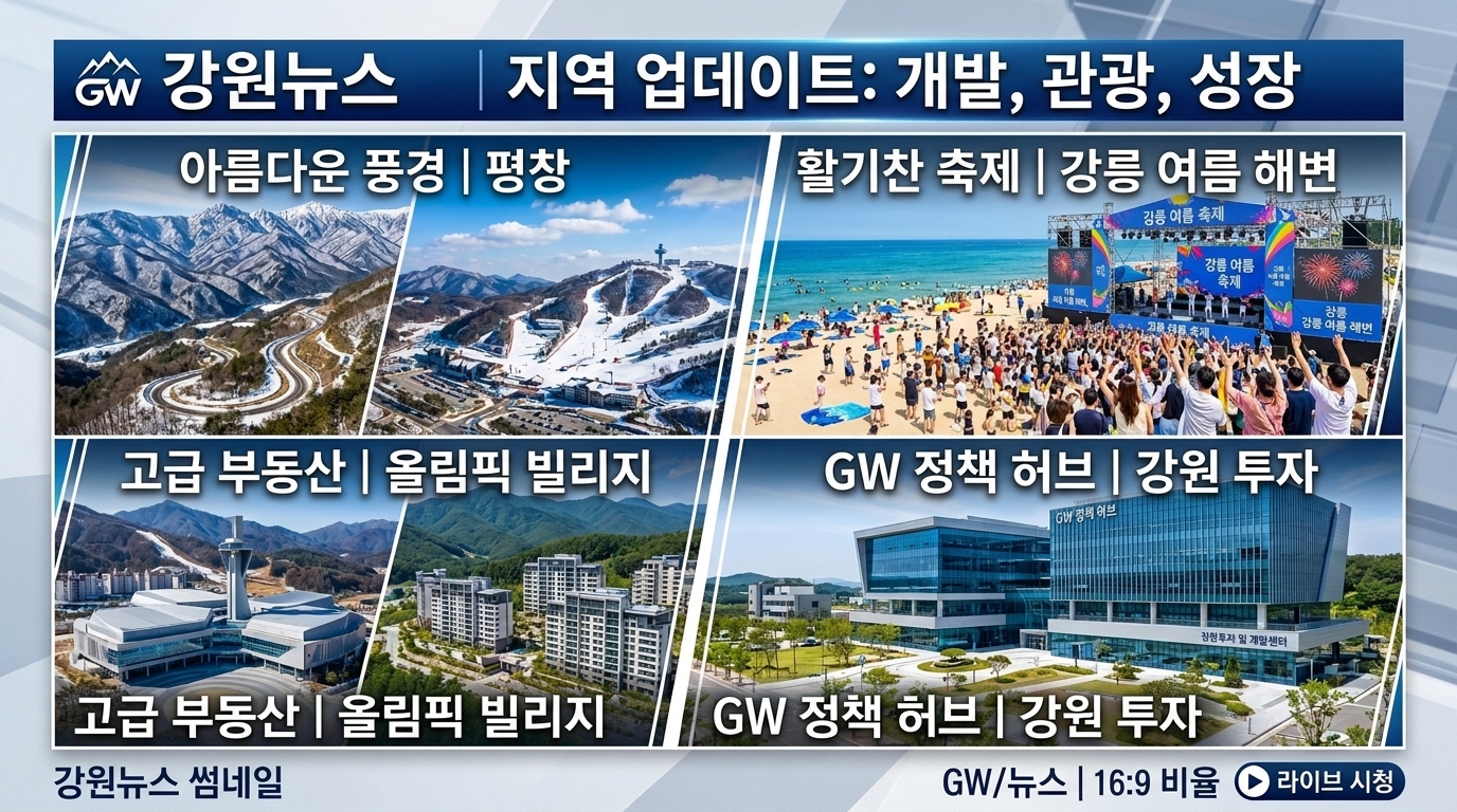 강원권 핵심 뉴스 ❘ 평창 세컨드홈 2,860억 개발과 여름 축제 라인업