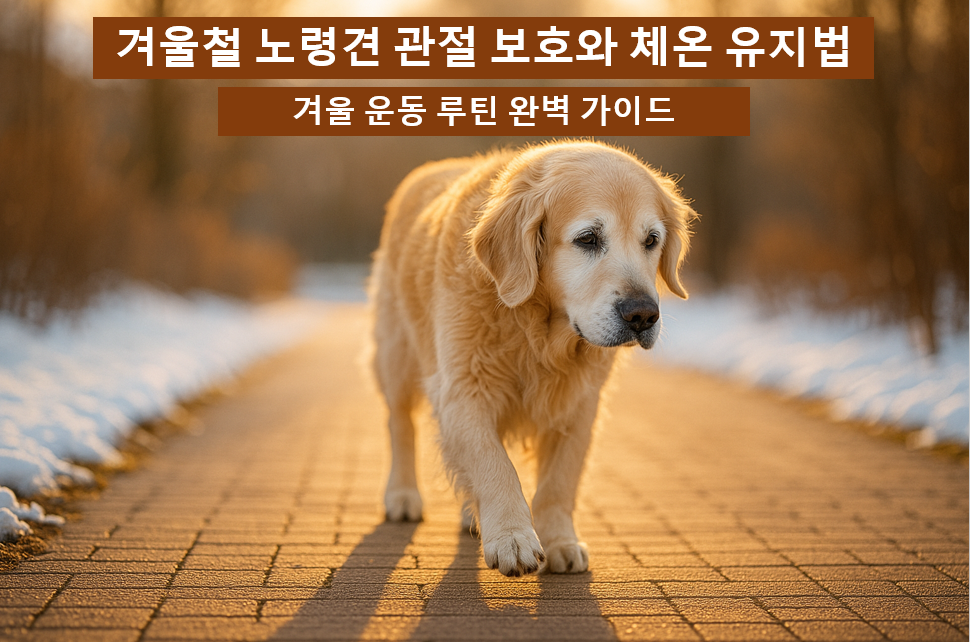 겨울철 노령견 관절 보호와 체온 유지법 — 겨울 운동 루틴 완벽 가이드 이미지