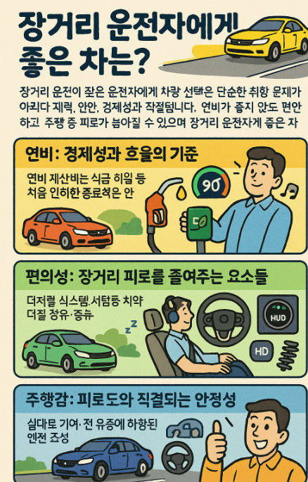 장거리 운전자에게 좋은 차
