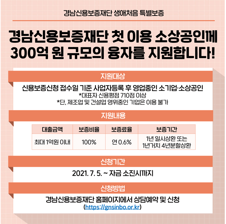 경남 신용보증재단 특별보증