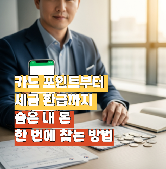 내 이름으로 쌓인 카드 포인트, 미수령 세금 환급금, 잠자는 예금까지 — 한 번에 찾는 방법