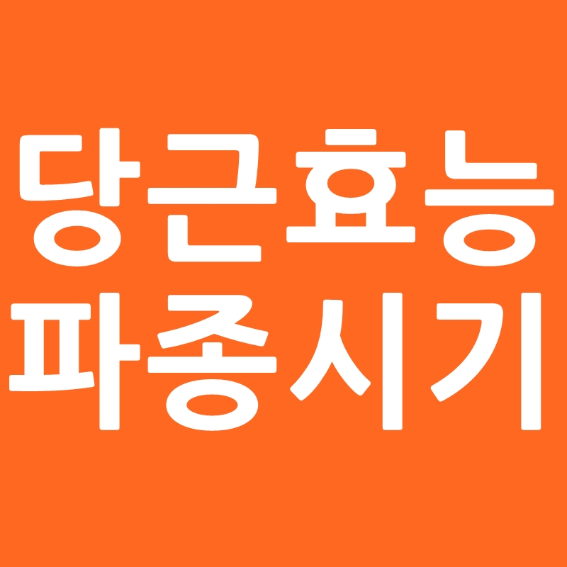 당근 파종시기