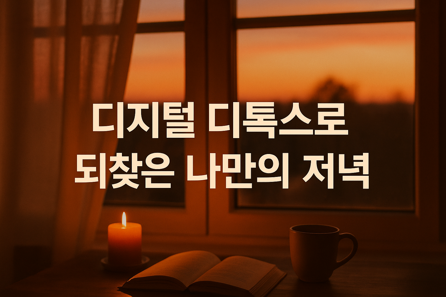 디지털 디톡스 되찾은 나만의 저녁