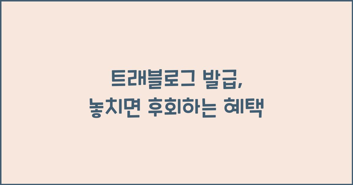 트래블로그 발급