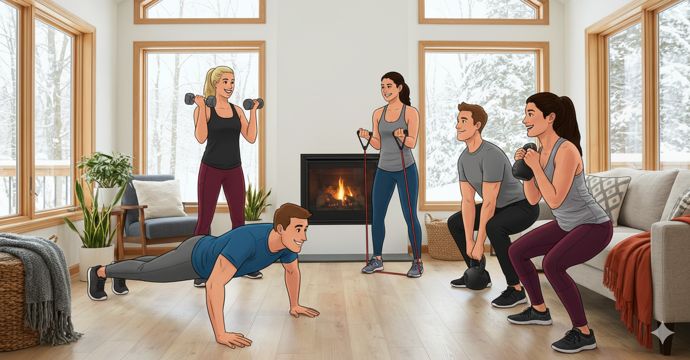 겨울철 실내 근력 운동으로 체력 강화하기