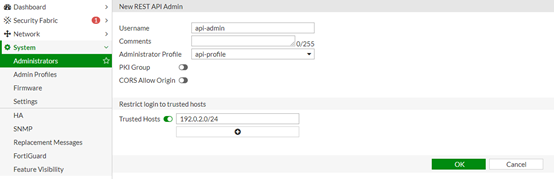 Create a REST API Admin