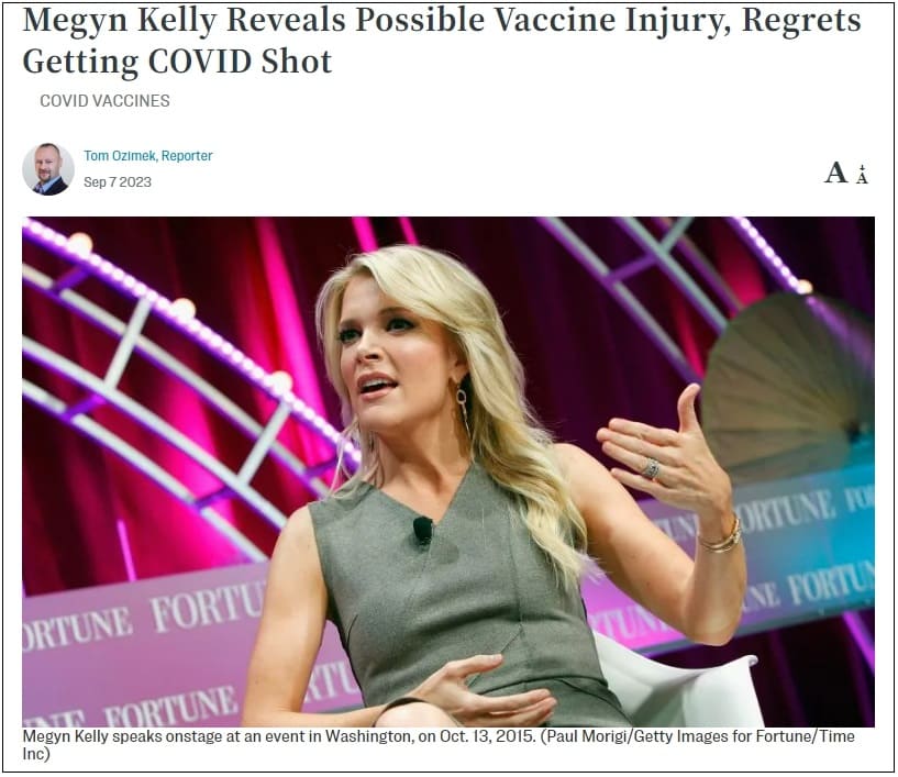 "백신을 맞은 것을 후회합니다": 메긴 켈리 Megyn Kelly Reveals Possible Vaccine Injury, Regrets Getting COVID Shot