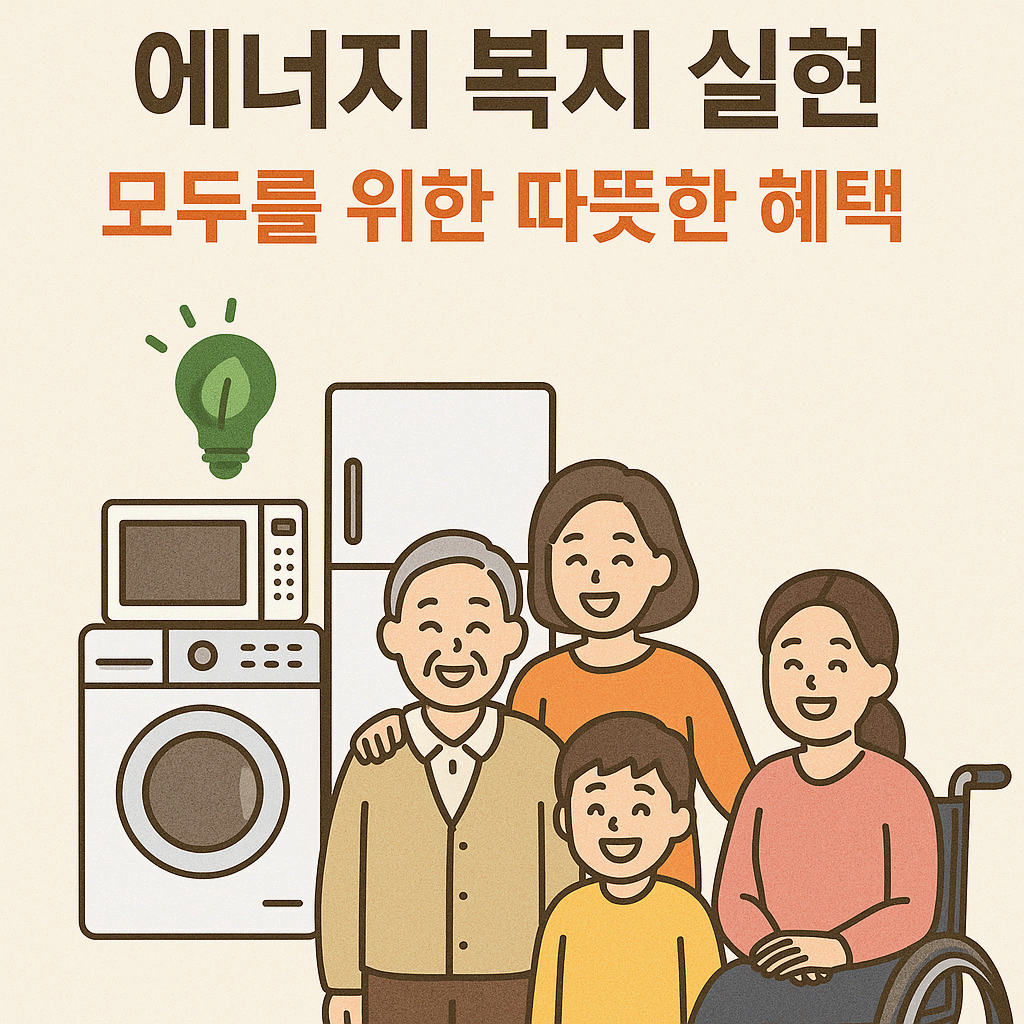 에너지 복지 혜택을 받는 다양한 가족 모습