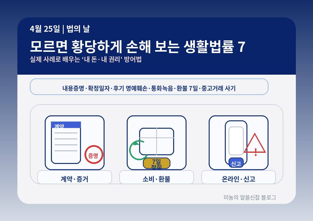 4월 25일 '법의 날'｜모르면 황당하게 손해 보는 생활법률 7