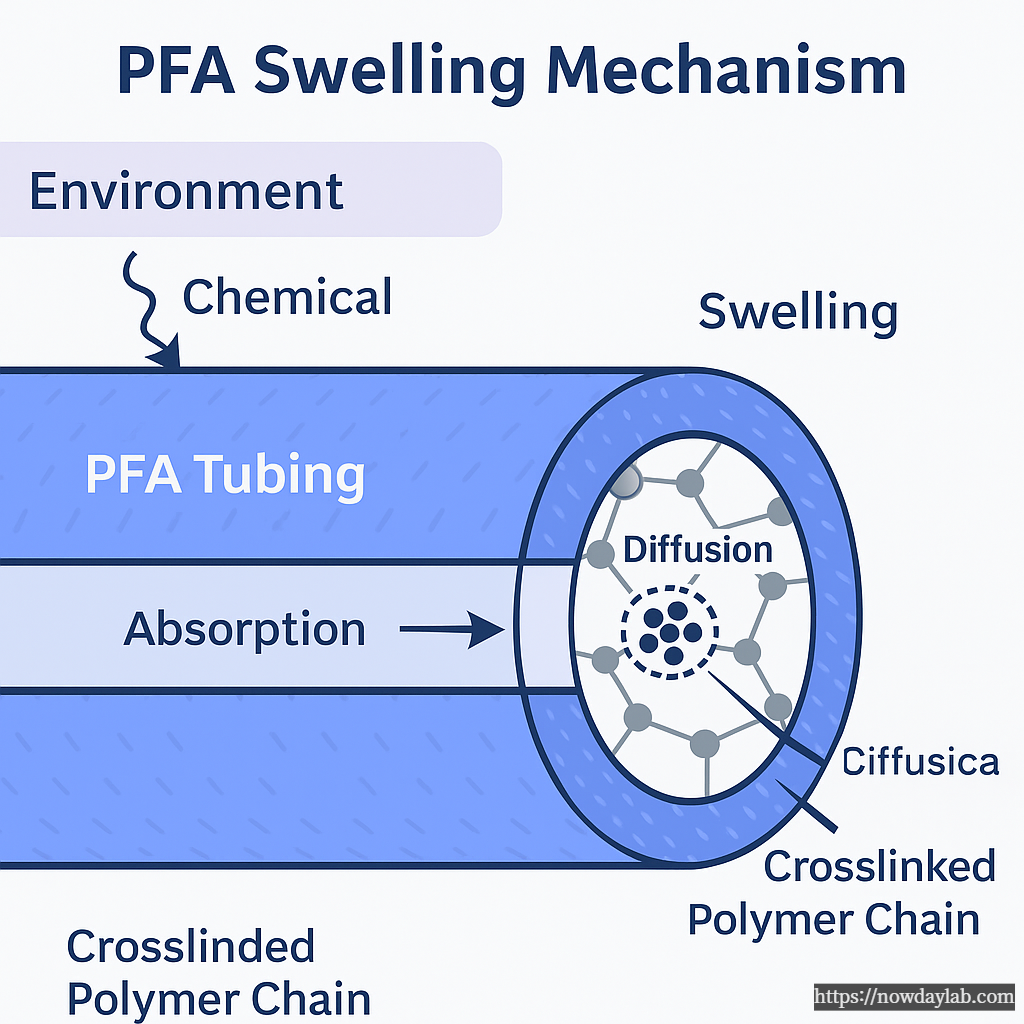 PFA 팽윤 메커니즘 단면도 이미지