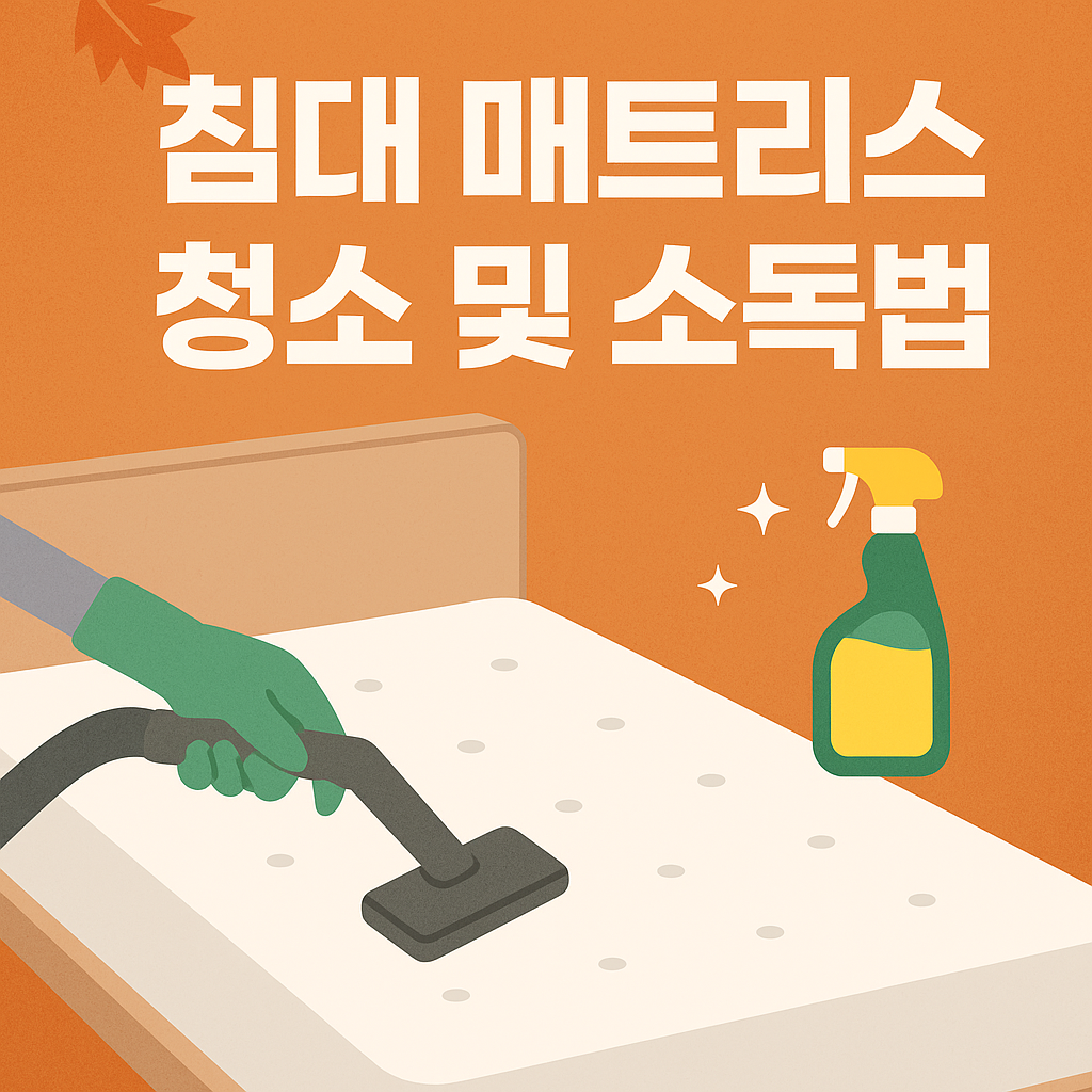 침대 매트리스 청소 및 소독법