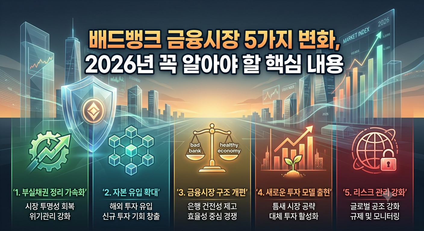 배드뱅크 금융시장 5가지 변화, 2026년 꼭 알아야 할 핵심 내용