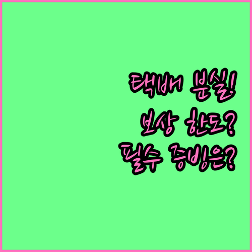 택배 분실 손해액 증빙 자료 종류와 ..