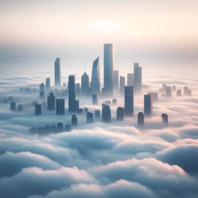 미세먼지가 뒤덮은 도시