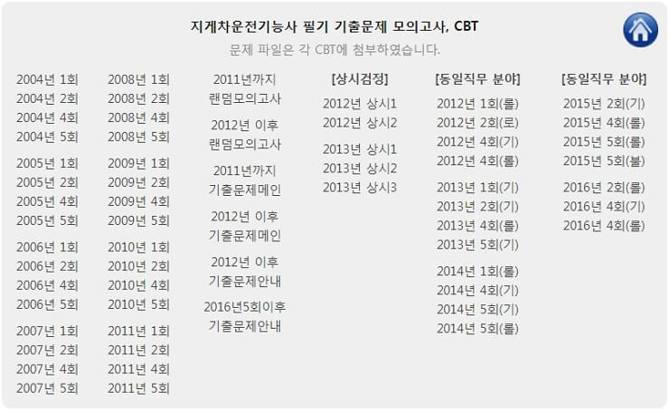 회차별 지게차 필기 기출문제
